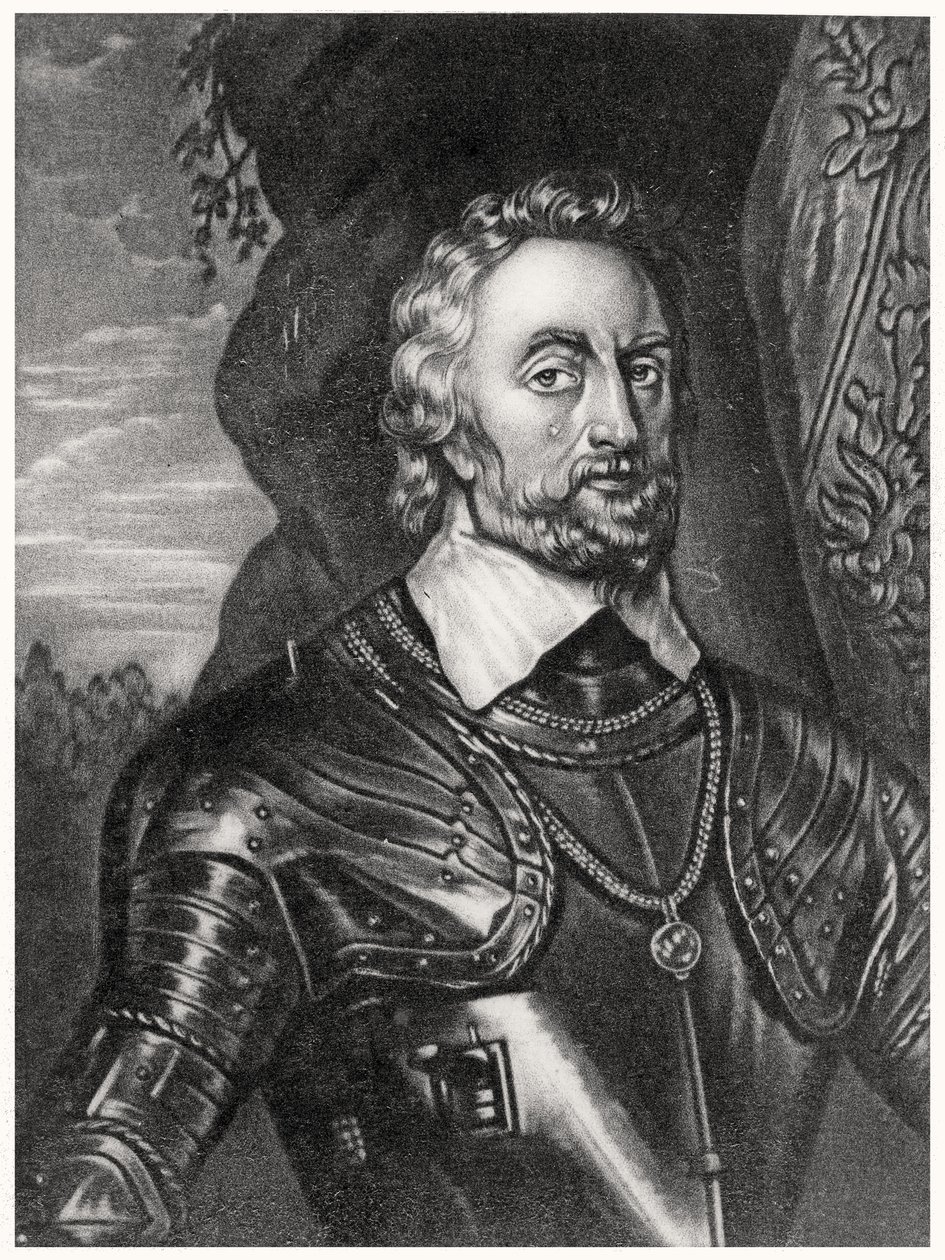 Portrett av Thomas Howard, jarl av Arundel (1585-1646) gravert av Richard Earlom (1743-1822) og Charles Turner (ca. 1773-1857) fra Illustrious Characters in British History (mezzotint) av English School