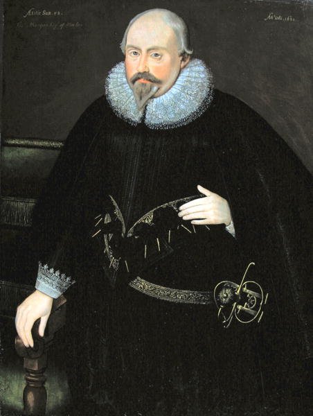 Portrett av Thomas Morgan av Machen (f.1568) ca. 1620 (olje på panel) av English School