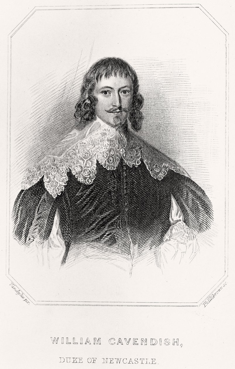 Portrett av William Cavendish, hertug av Newcastle, 1835 av English School