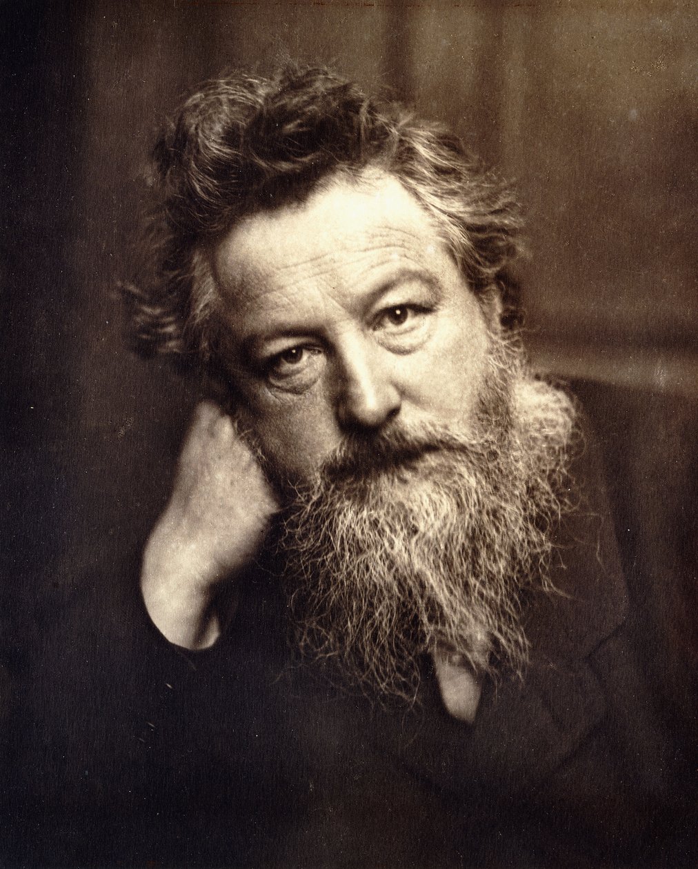 Portrett av William Morris, 1886 av English School