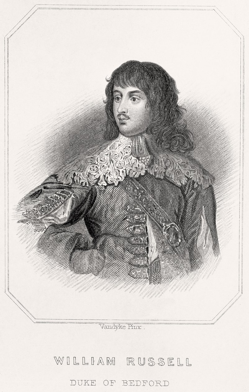 Portrett av William Russell, hertug av Bedford, 1835 av English School