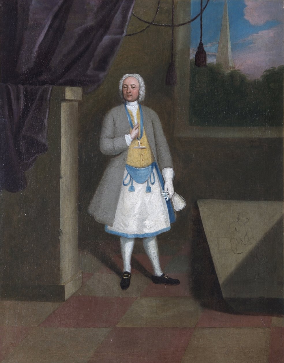 Portrett av en frimurer av English School