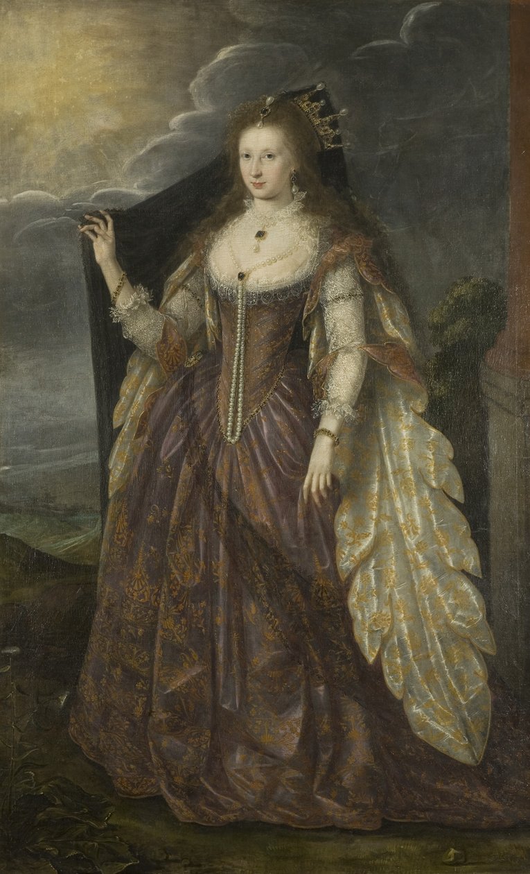 Portrait of a Lady, ca. 1615 (olje på lerret) av English School