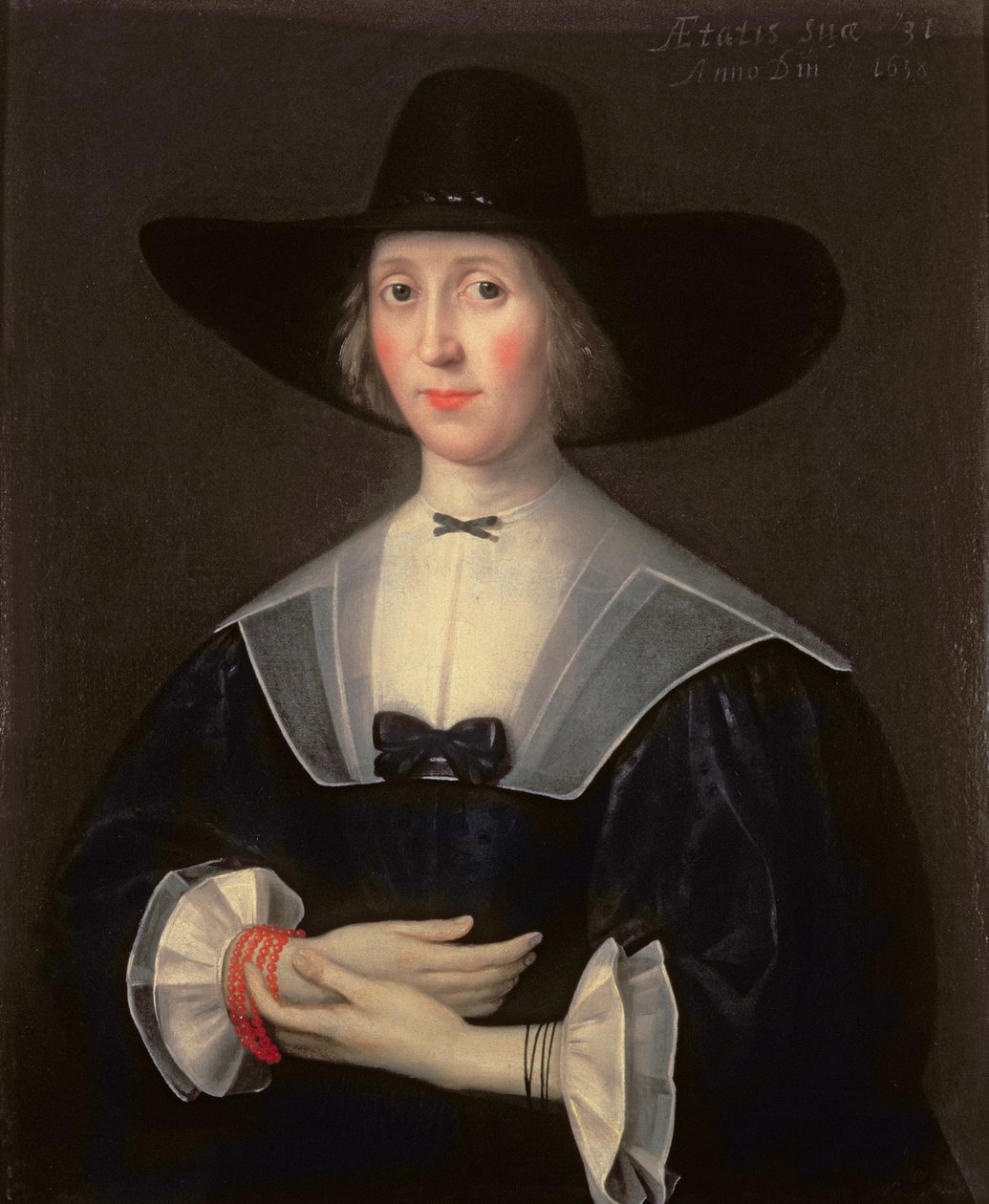 Portrett av en dame i svart, 1638 av English School