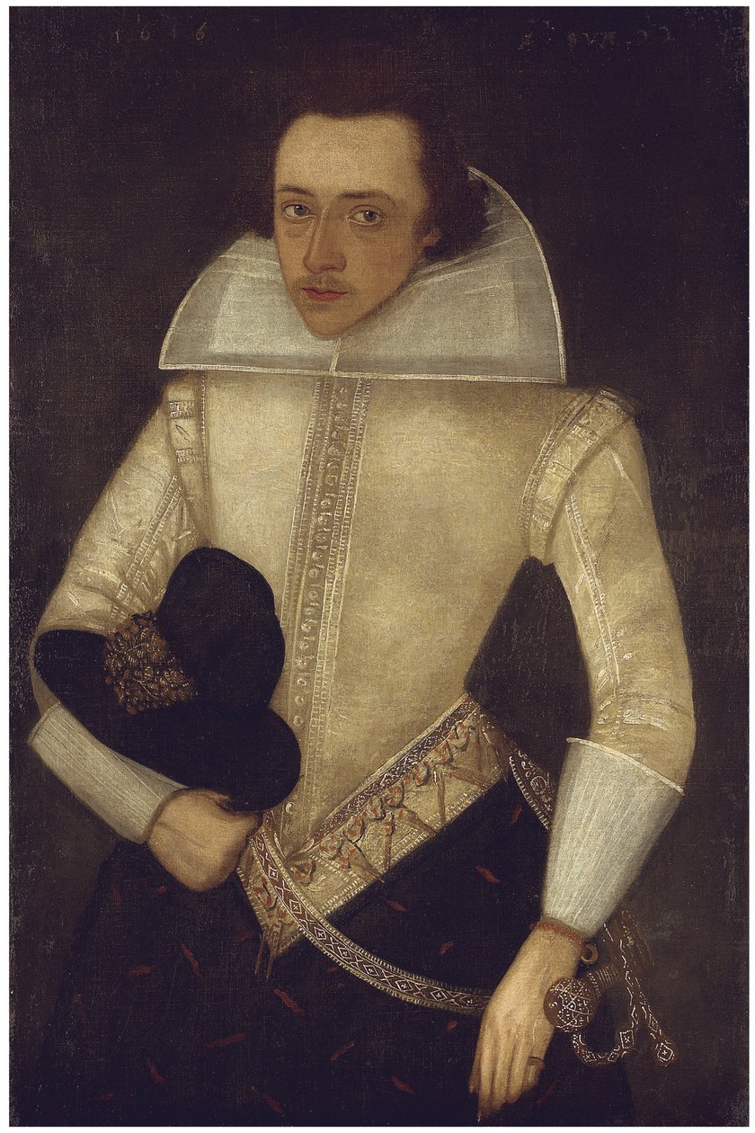 Portrett av en gentleman, 22 år gammel, 1616 av English School