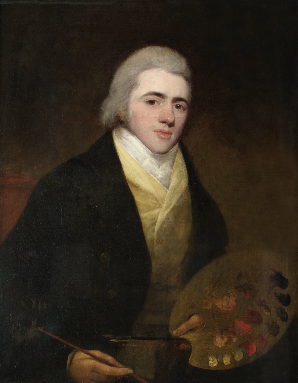 Portrett av en kunstner av English School