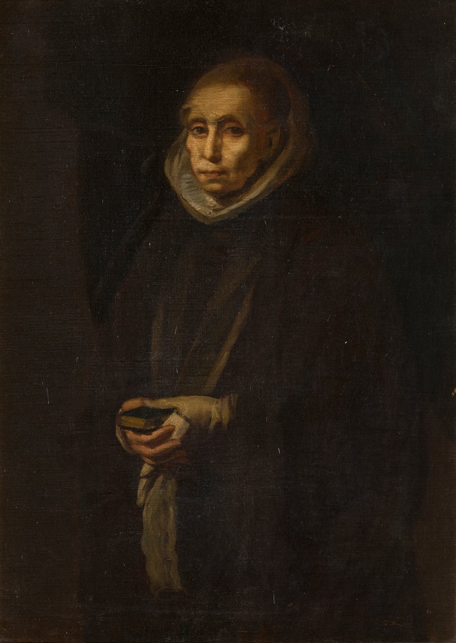 Portrait of an unknown woman, formerly said to be the wife of Alonso Cano, c.1800-1900 (oil on canvas)   1376394   no       norwegian Successfully Translated  Original: Ms Sloane 2560, f.14 from the Alchemical Treatises, late 15th century (vellum) Translat av English School