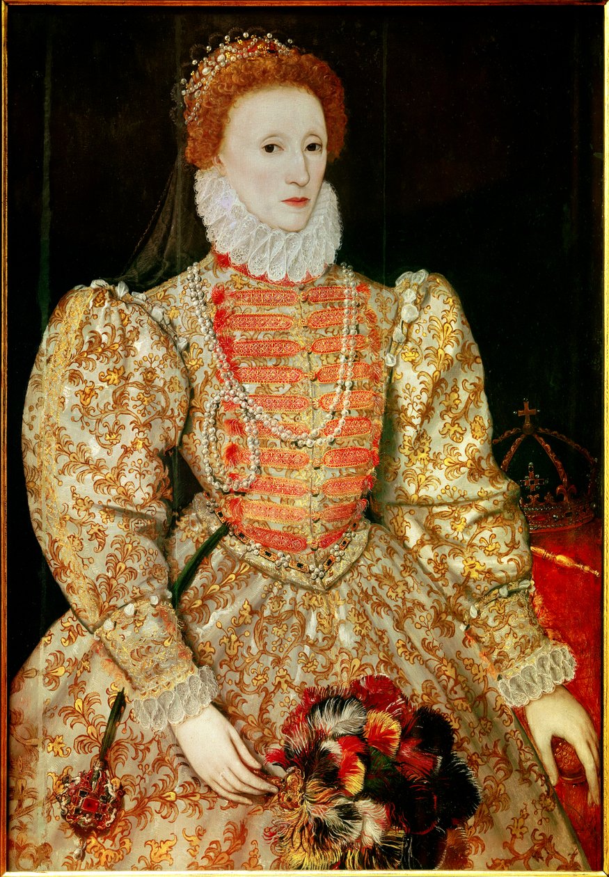 Portrett av dronningen av England Elisabeth av English School