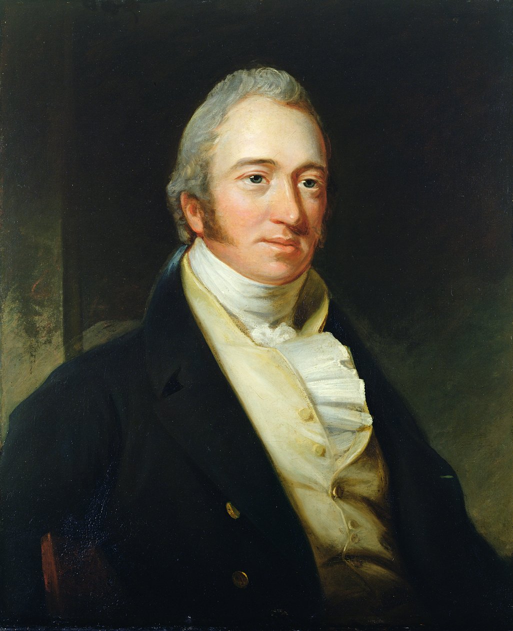 Portrett av Rt. Hon. Silver Oliver (d.1799) (olje på lerret) av English School