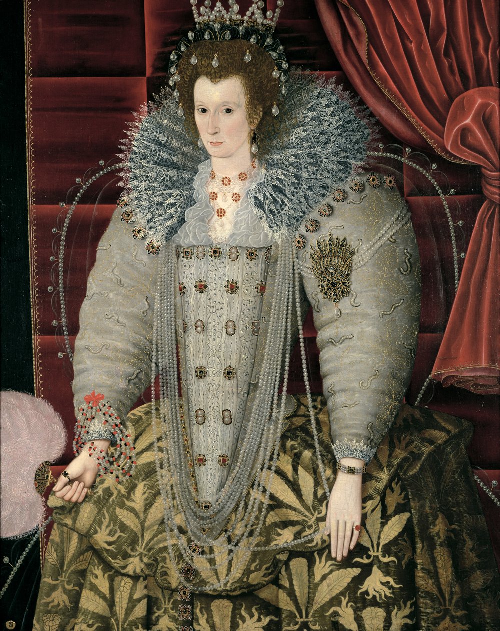 Portrett antatt å være av dronning Elizabeth I som henger i den store salen av English School
