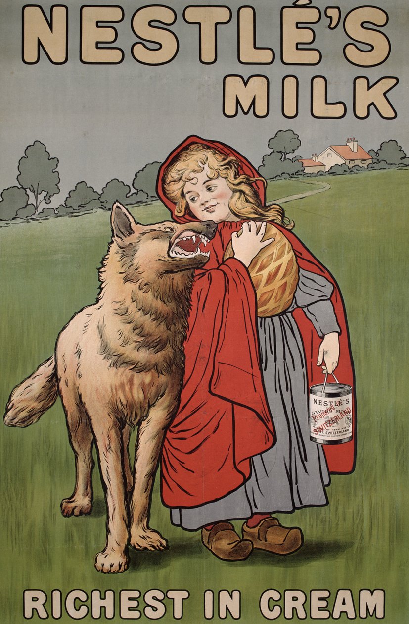 Plakatannonsering Nestles milk, 1900 av English School