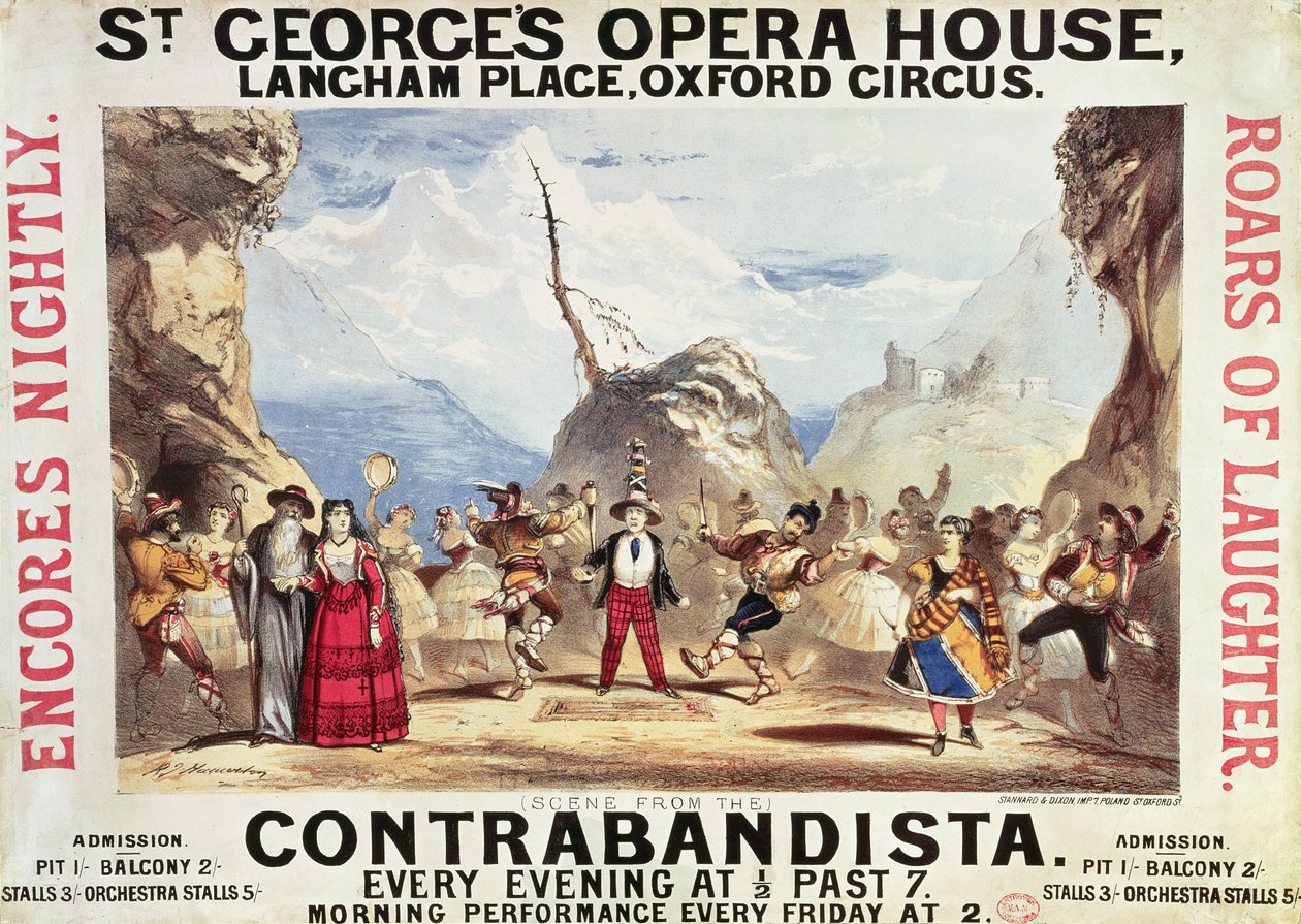 Plakatreklame for St.Georges operahus av English School