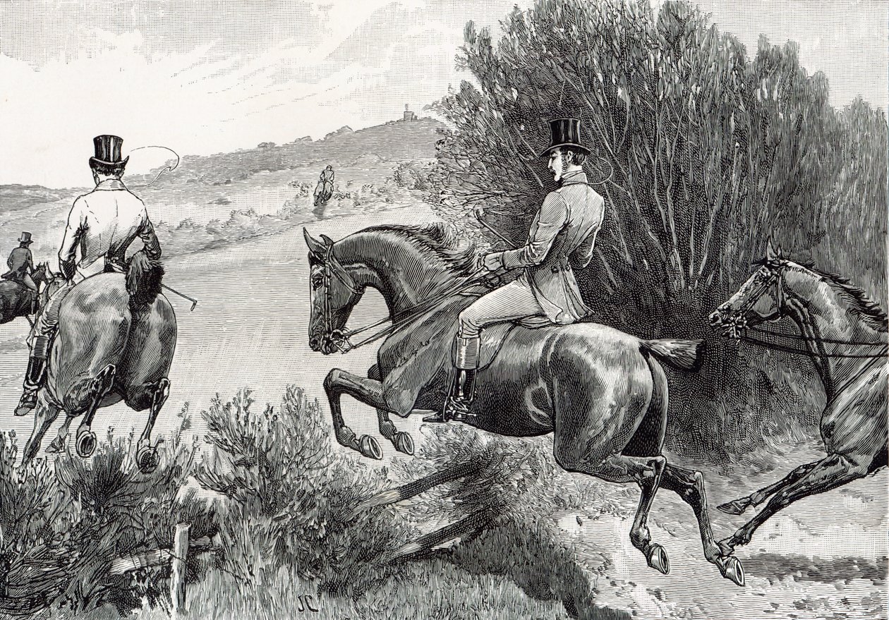 Prince Albert Hunting nær Belvoir Castle av English School