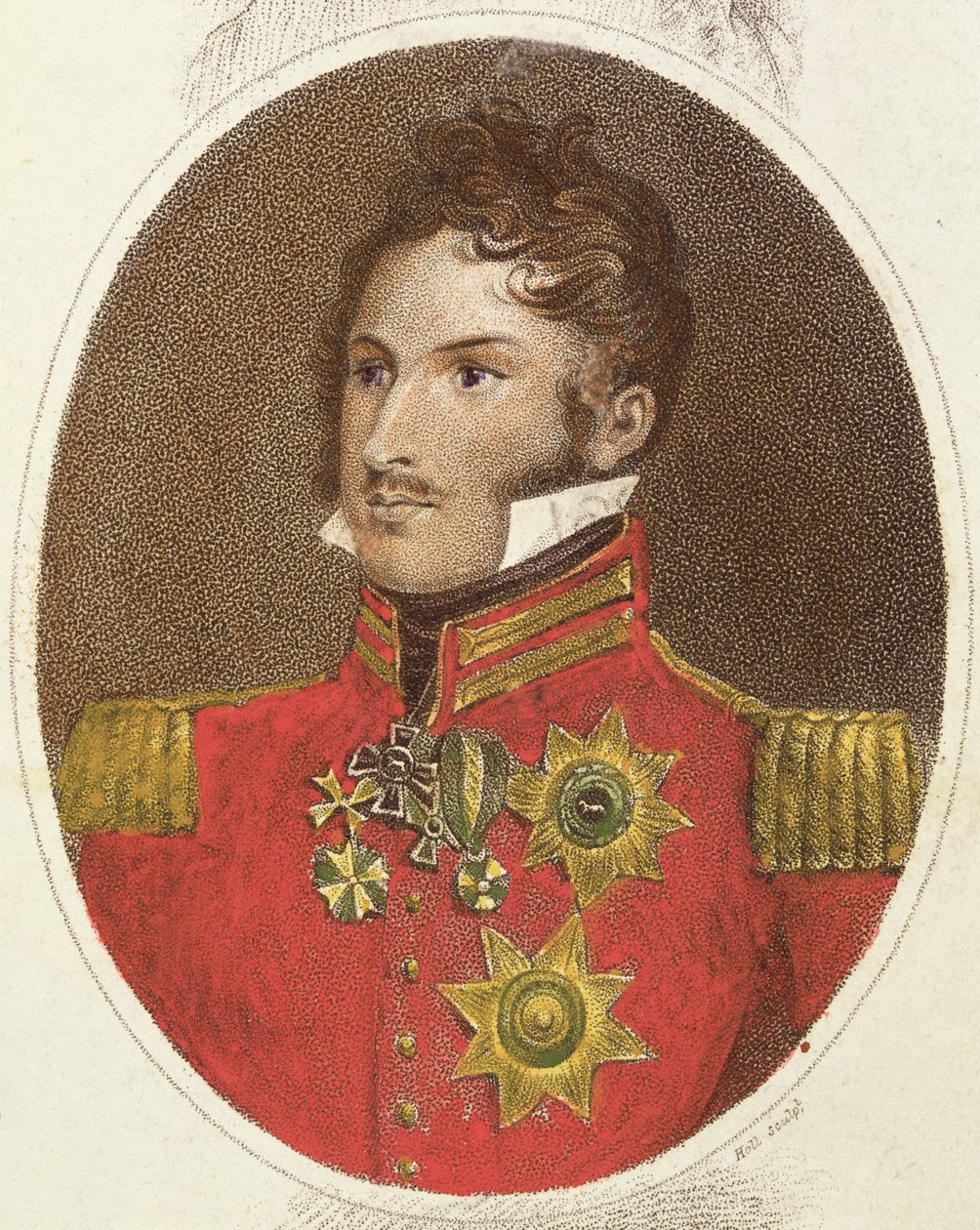 Prins Leopold av Saxe-Cobourg-Gotha (1790-1865) 1816 av English School