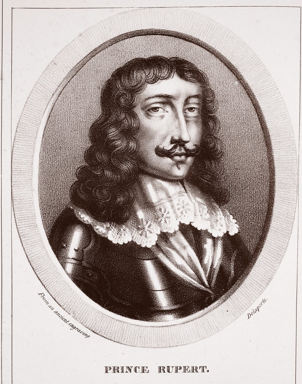 Prins Rupert, fra en eldgammel gravering, tilskrevet Delaporte, gravert av de Ducarme av English School
