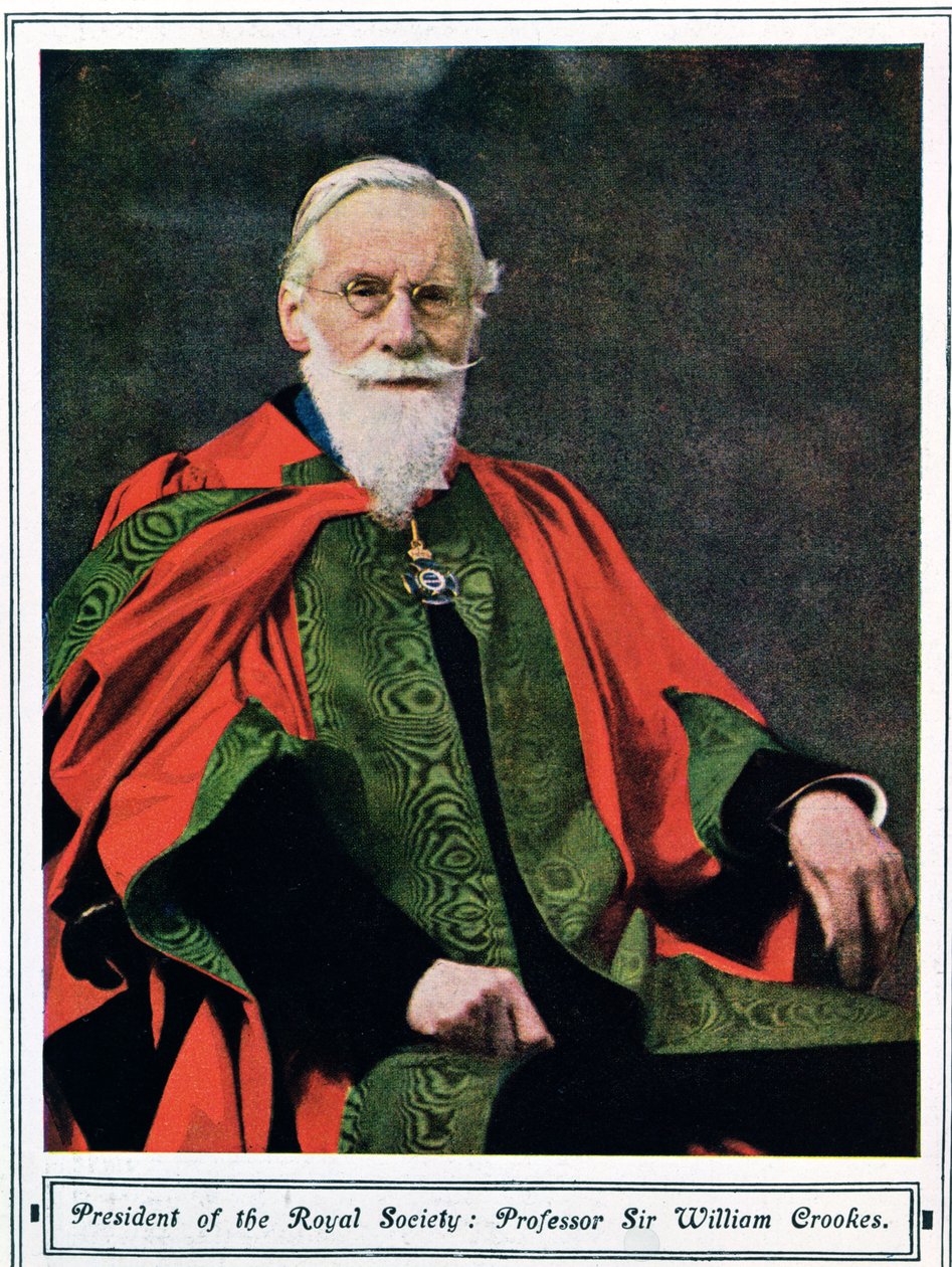 Professor Sir William Crookes (1832-1919) fra Illustrated London News, mai 1914 av English School