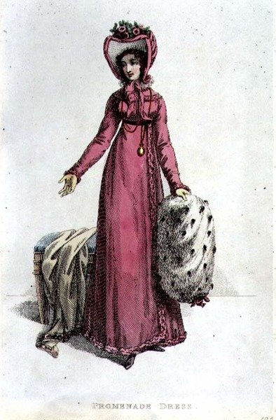 Promenadekjole, motetallerken fra Ackermann