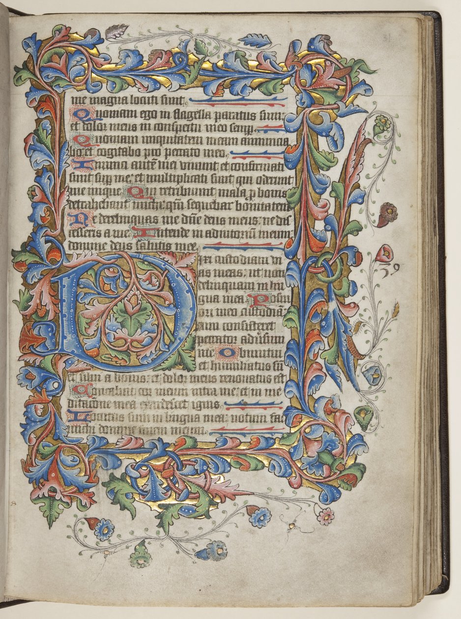 Psalter med Sarum brukskalender, ca. 1425-75 (blekk, maling og gull på vellum) av English School