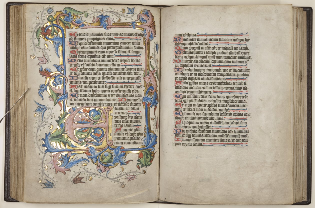 Psalter med Sarum brukskalender, ca. 1425-75 (blekk, maling og gull på vellum) av English School