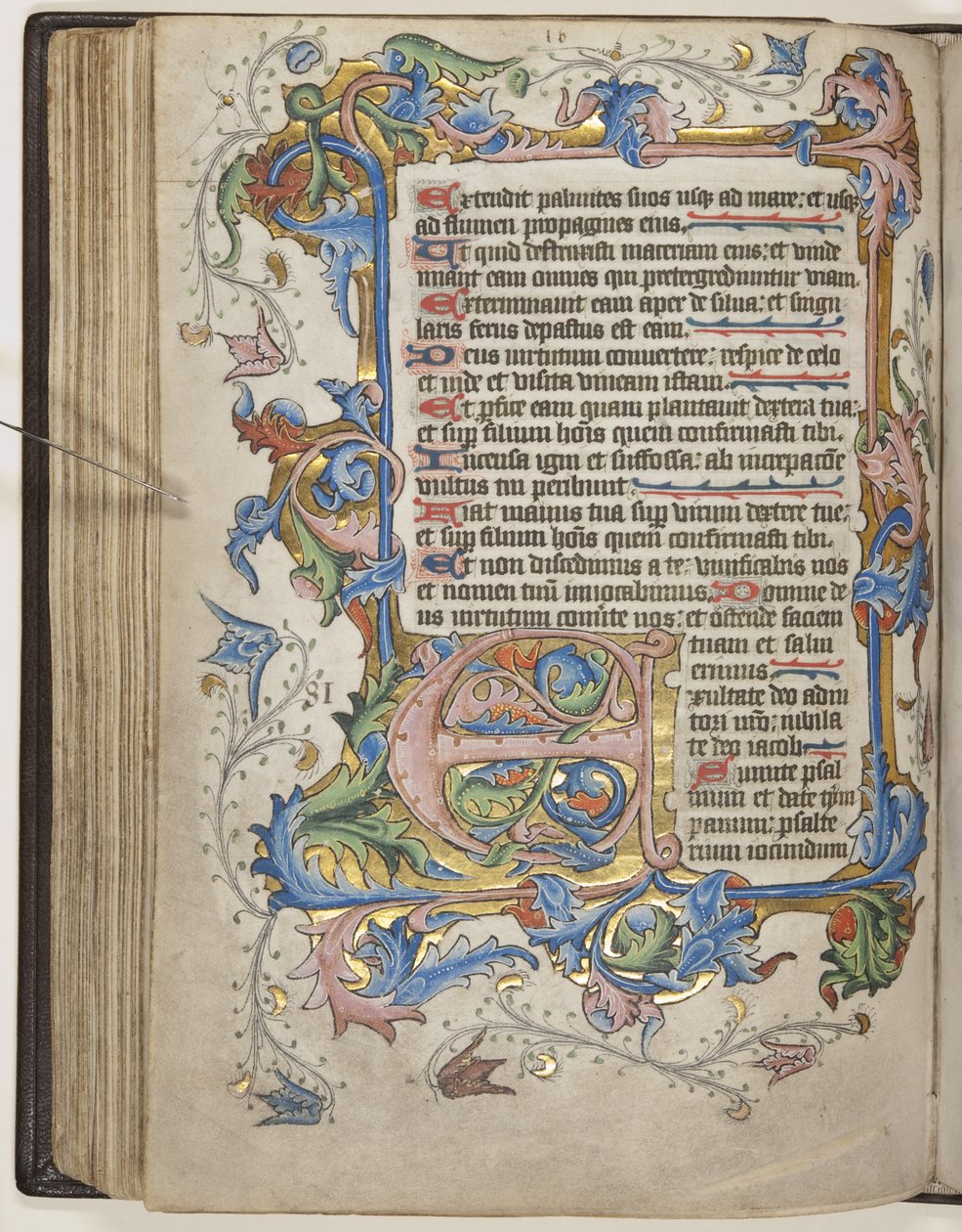 Psalter med Sarum brukskalender, ca. 1425-75 (blekk, maling og gull på vellum) av English School