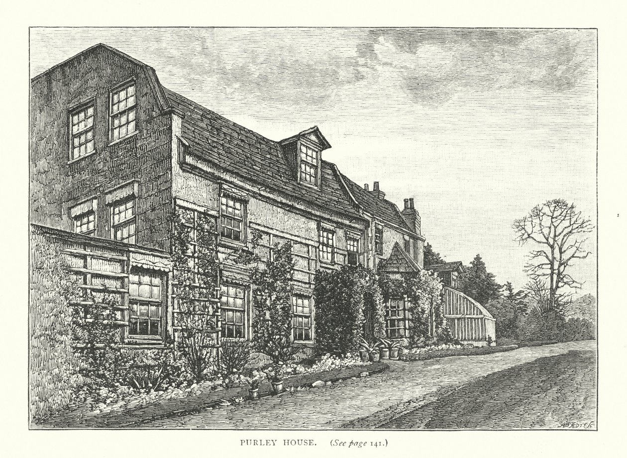 Purley House (gravering) av English School