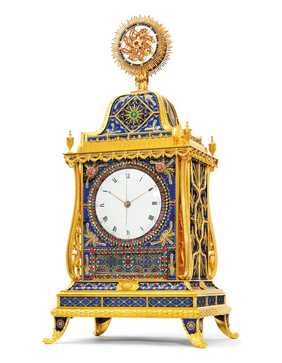 Quarter-chiming, musikalsk og automat "seilskip"-klokke for det kinesiske markedet, Henry Borrell, London, sent på 1700-tallet av English School
