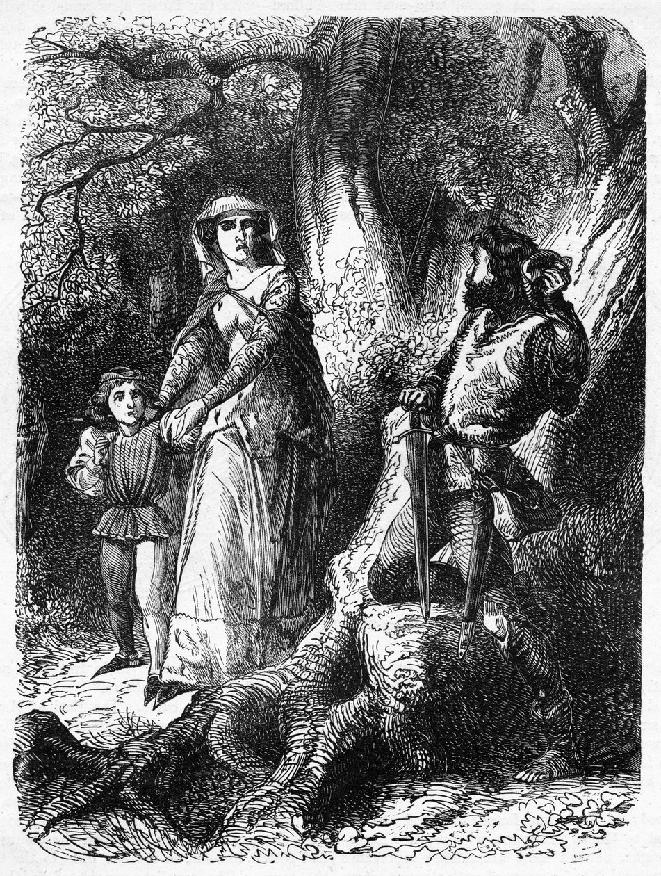 Queen Margaret and the Robber of Hexham, illustrasjon fra 