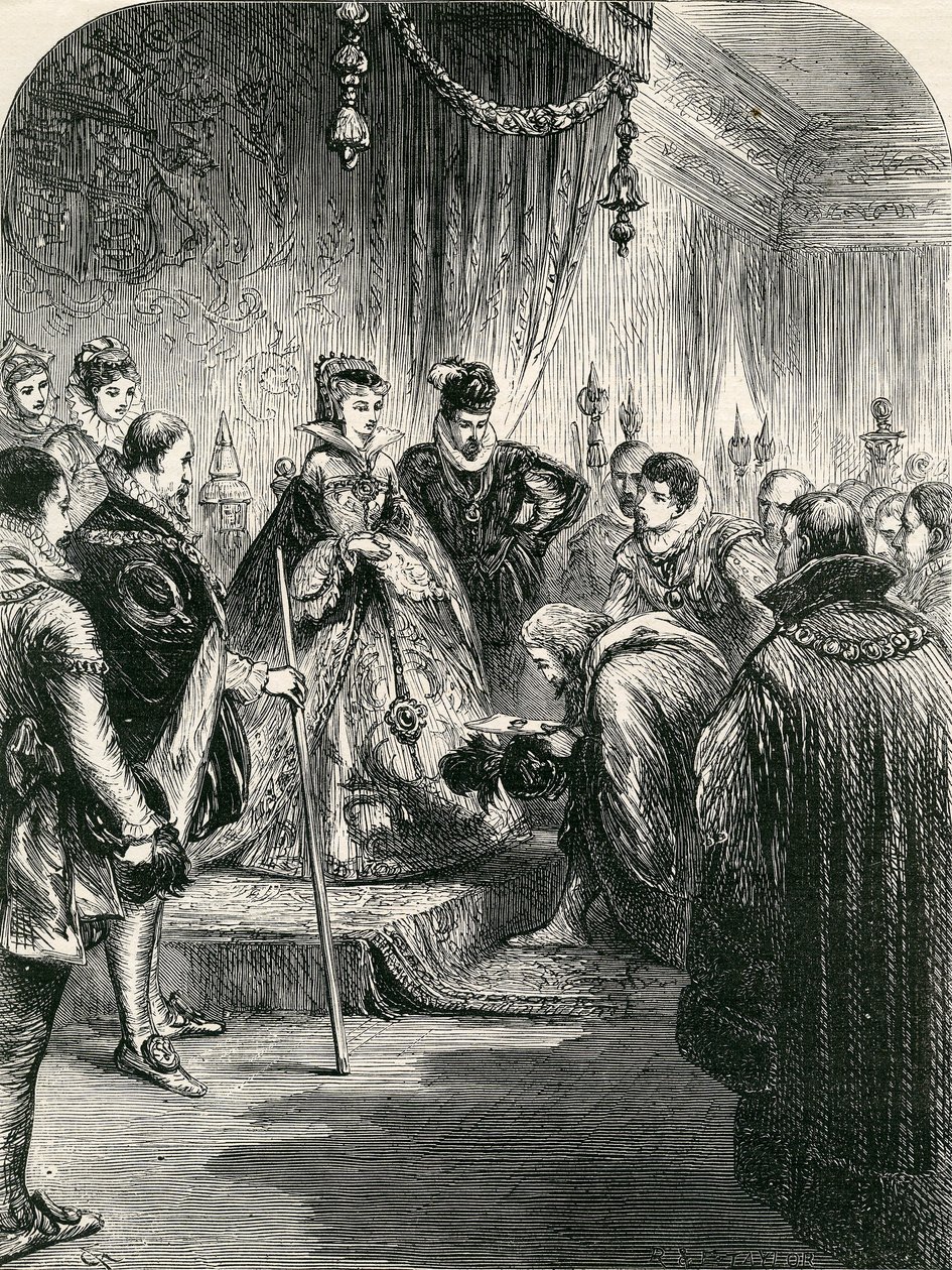 Mottakelse av den første russiske ambassaden i England, 1865 av English School