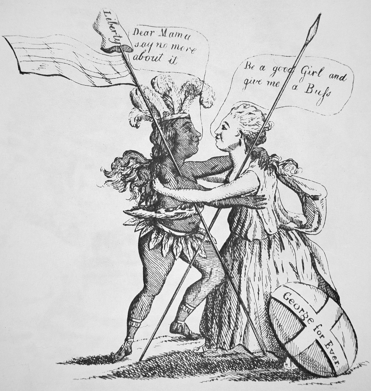 Forsoning mellom Britannia og hennes datter Amerika av English School