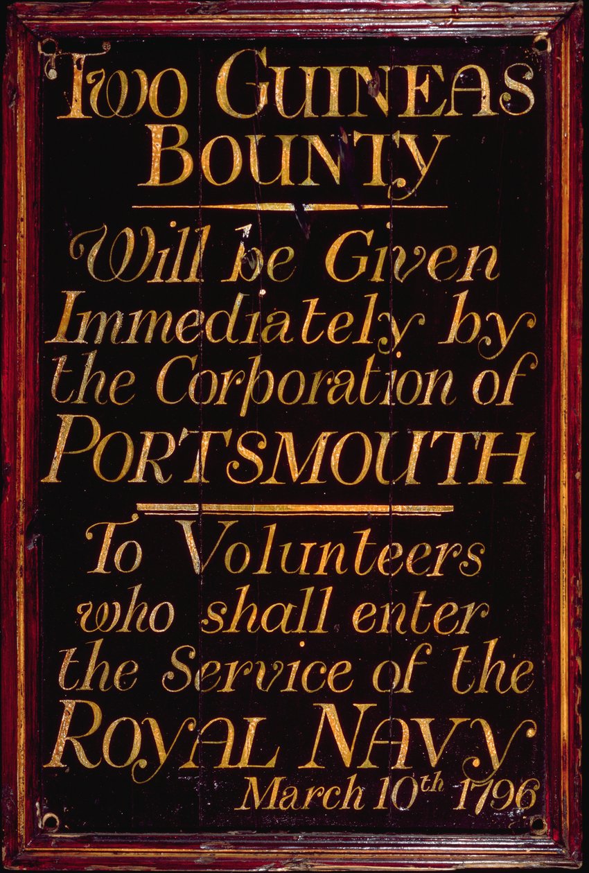 Rekrutteringsstyre for Royal Navy, 10. mars 1796 av English School
