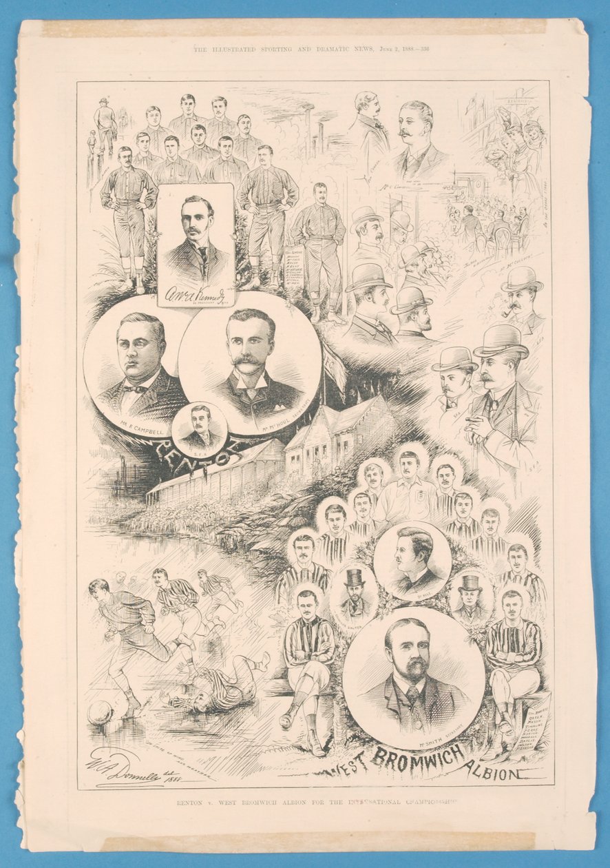 Renton vs. West Bromwich Albion, fra The Illustrated Sporting and Dramatic News, 2. juni 1888 av English School