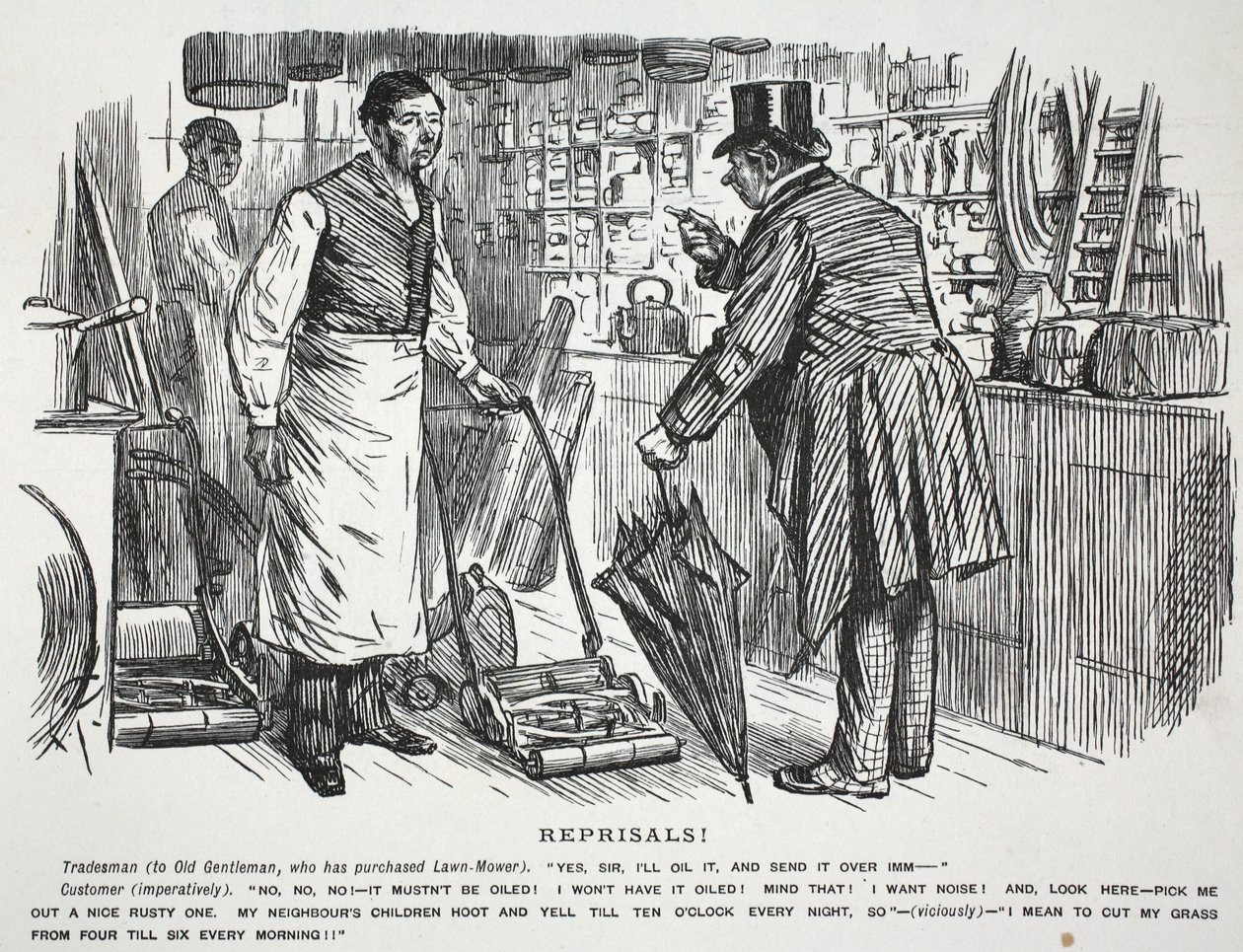 Represalier!, illustrasjon fra Punch av English School
