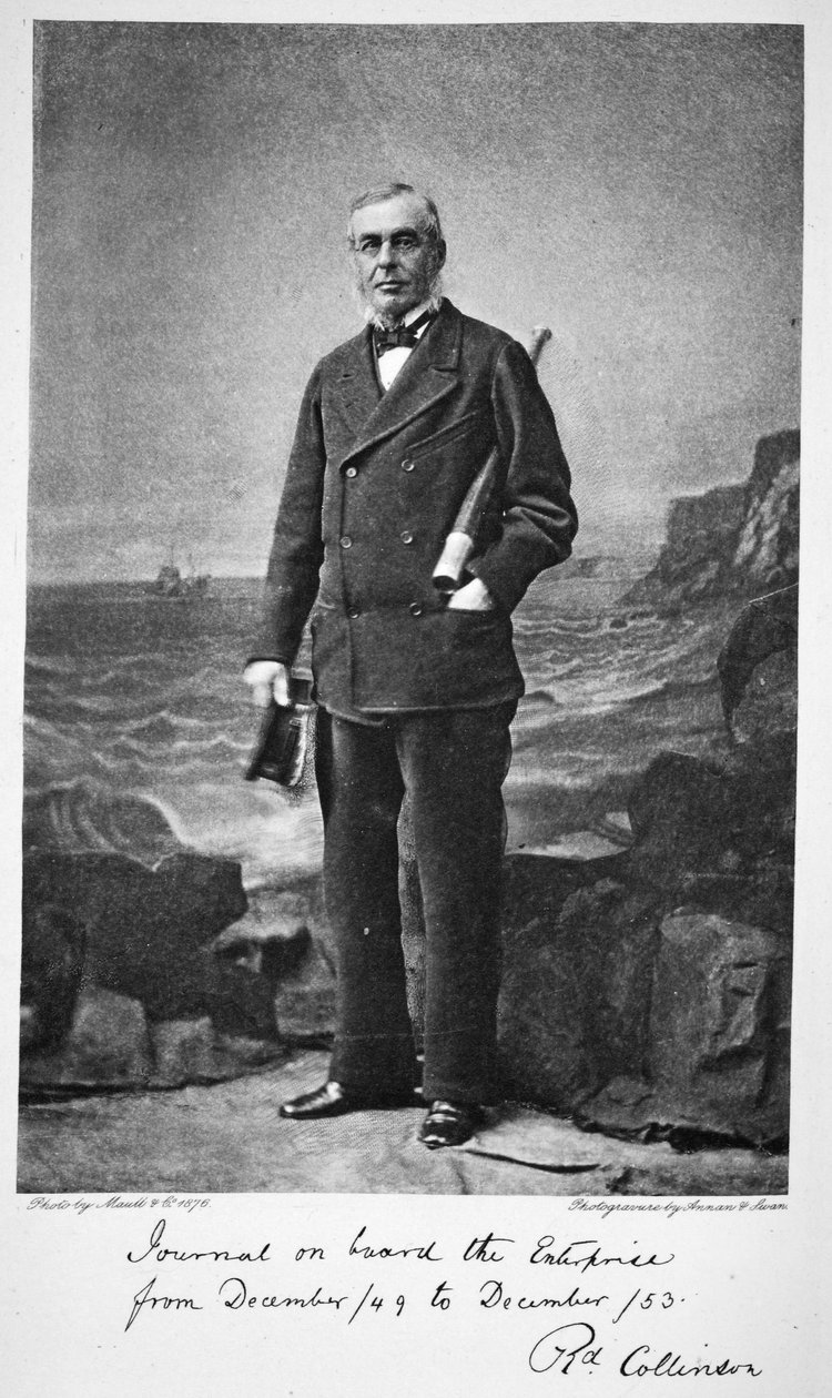 Richard Collinson - ekspedisjonsleder på HMS Enterprise, 1876 (fotogravyr) av English School