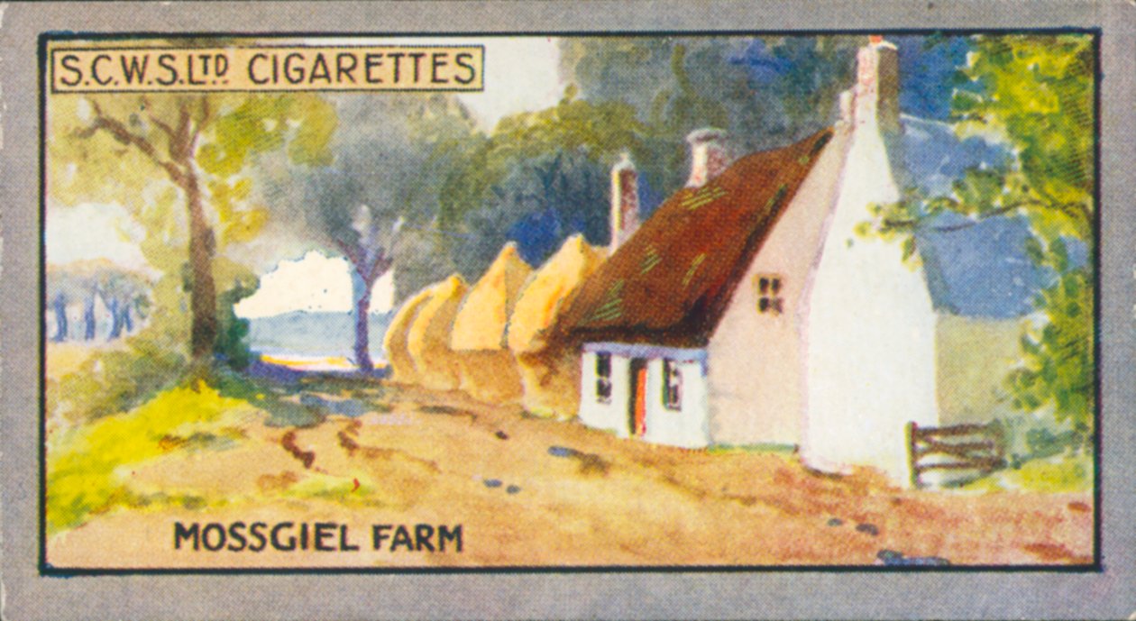 Robert Burns: Mossgiel Farm (fargelitografi) av English School