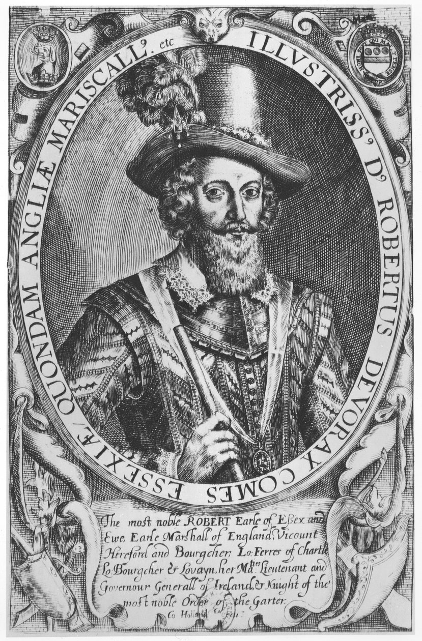 Robert Devereux, andre jarl av Essex (gravering) av English School