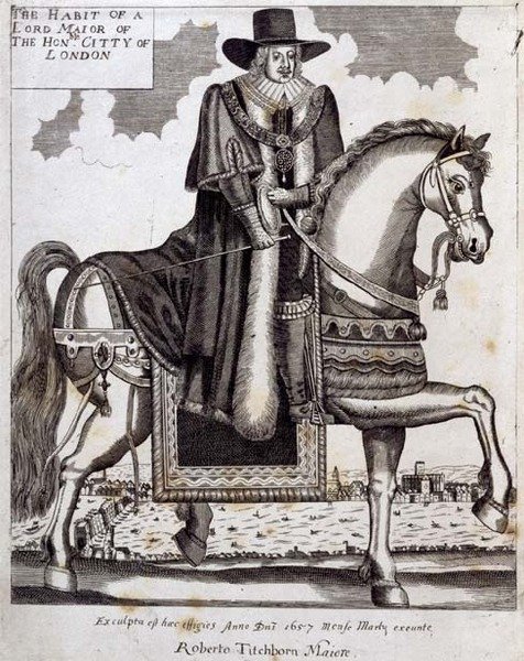 Robert Tichborne (d.1682) som Lord Mayor of London av English School