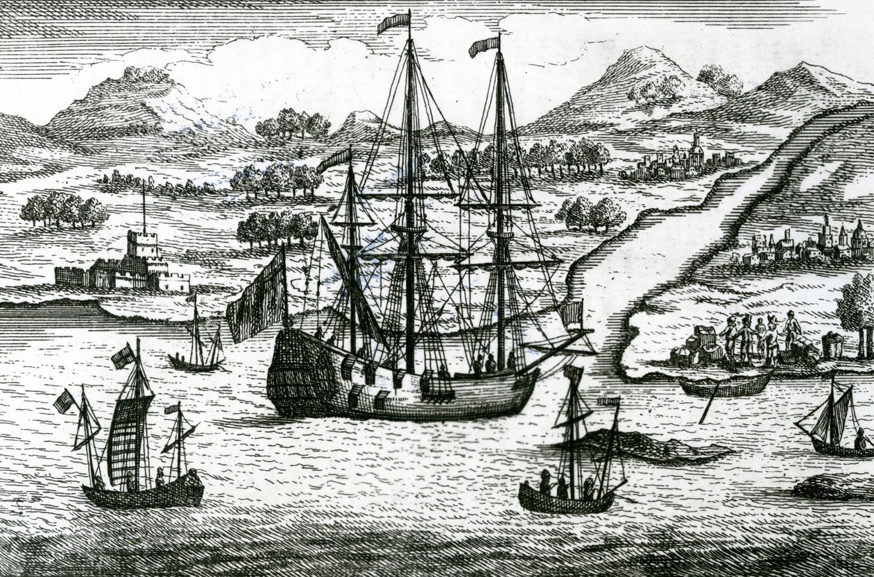 Robinson Crusoe rømmer fra Kambodsja entrer en havn i den nordlige delen av Kina av English School