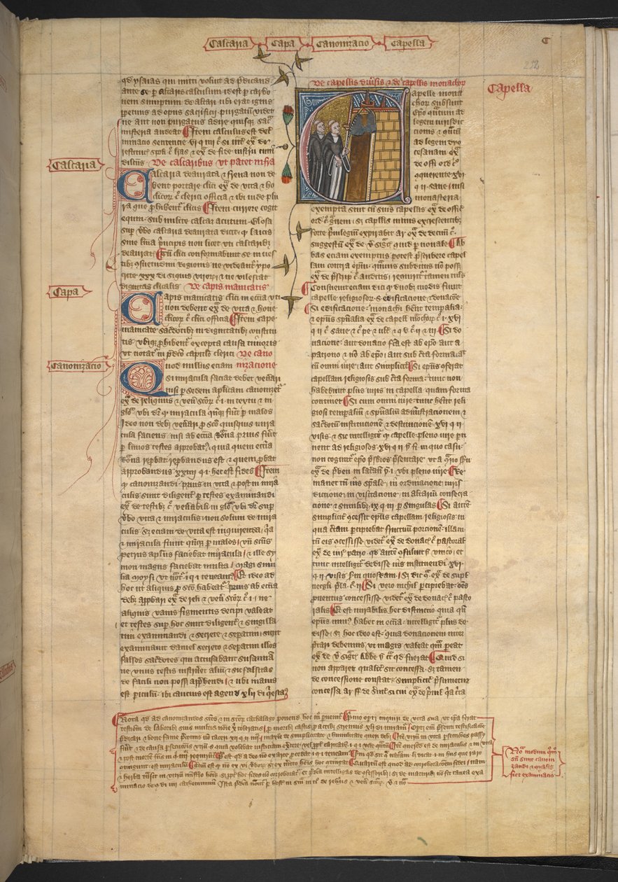 Royal 6 E VI, f. 232, Capella (kapell), ca. 1360-75 (vellum) av English School