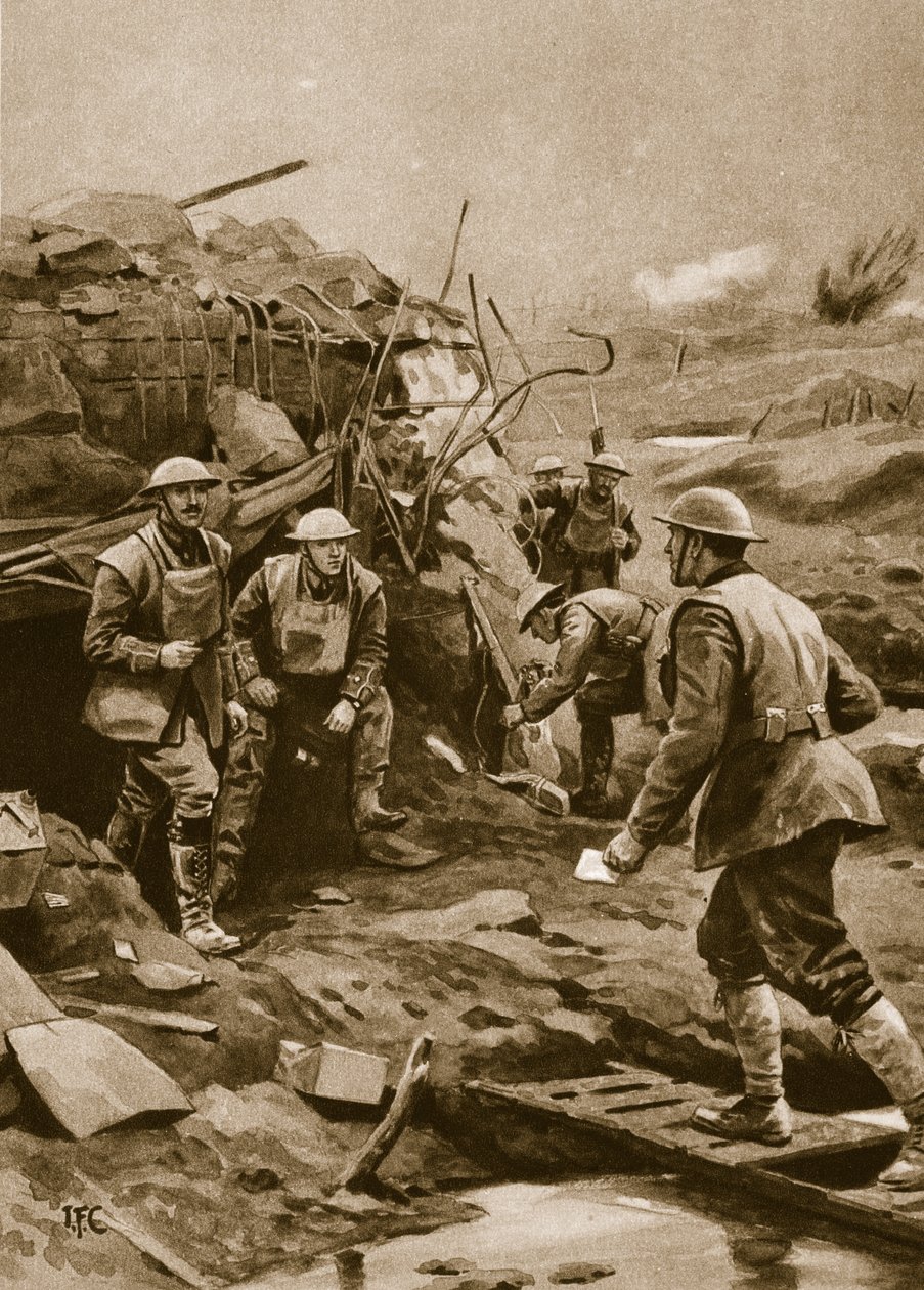Runner leverte bestillinger til Front Line, 1914-19 av English School