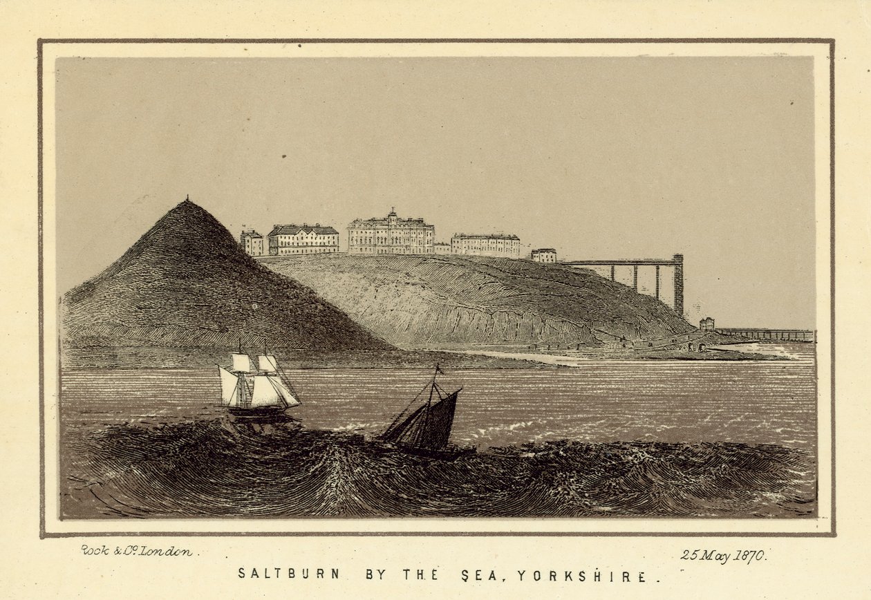 Saltburn-by-the-Sea, Yorkshire (litografi) av English School