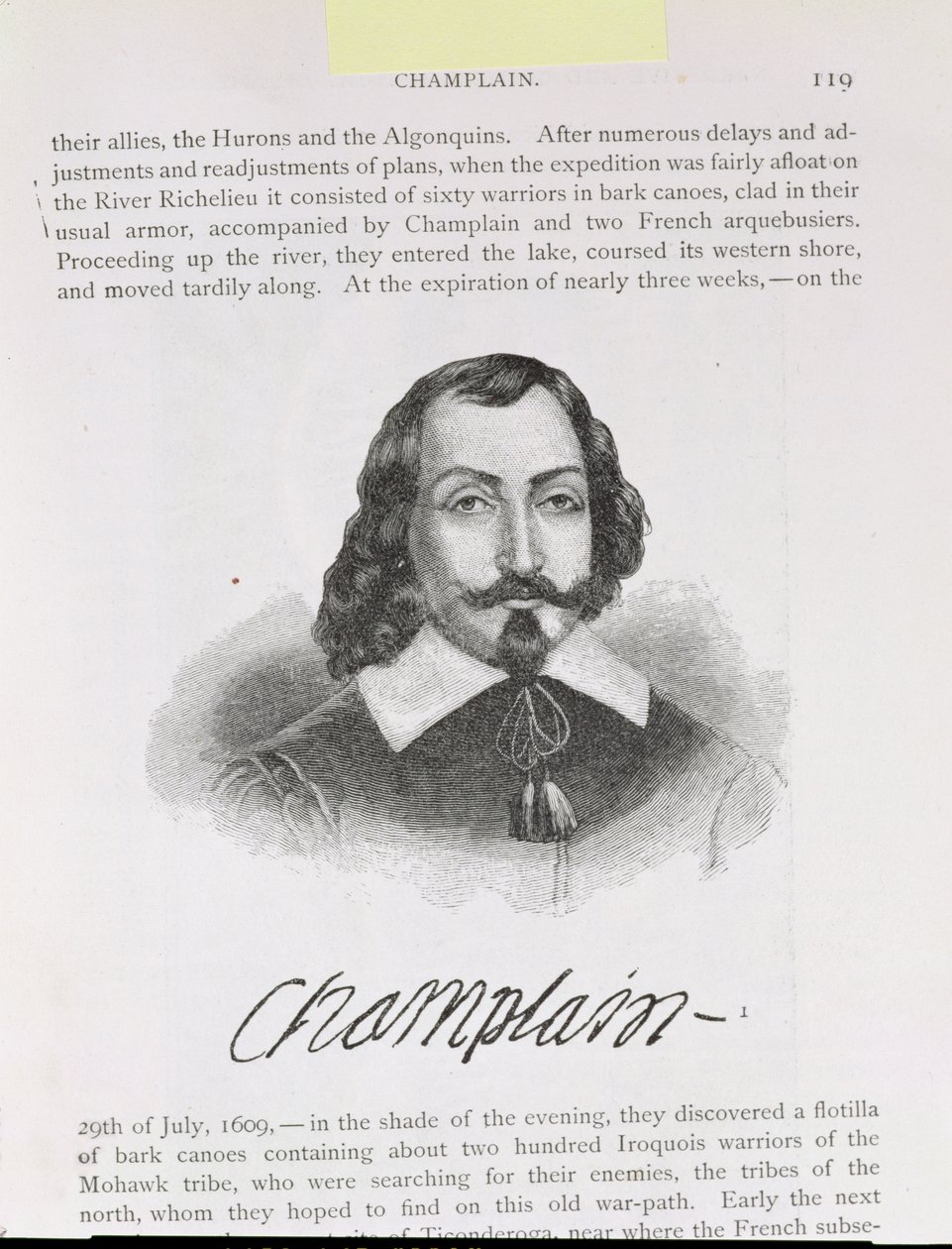 Samuel de Champlain (ca. 1567-1635) illustrasjon fra bind IV av 