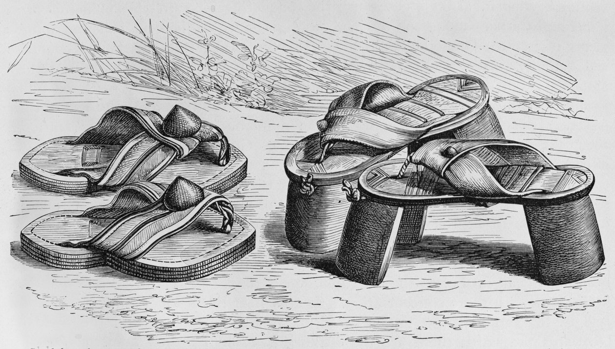 Sandaler og mønster fra Vest-Soudan, muligens Mandingo, fra 