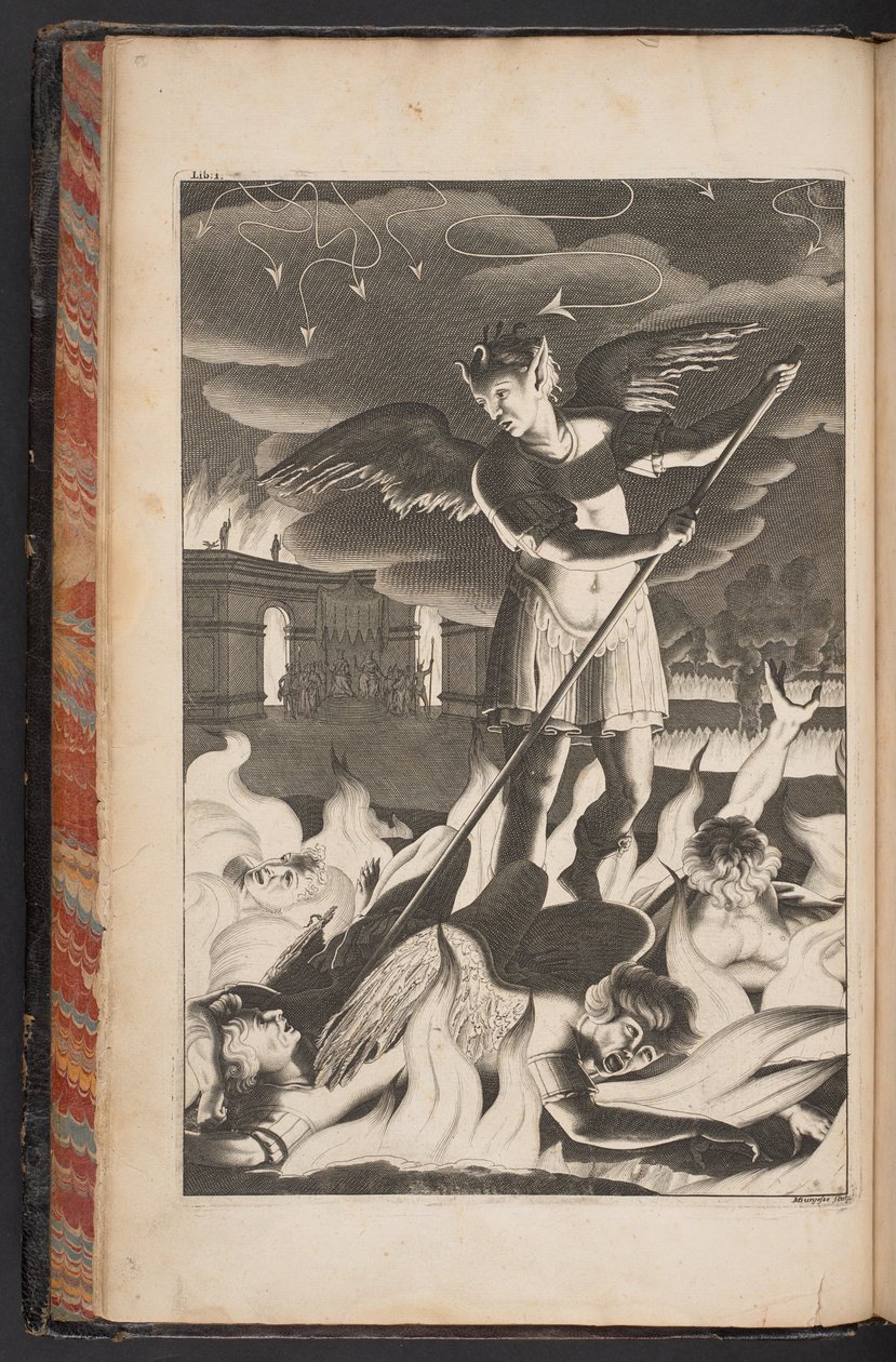 Satan fra Paradise Lost av John Milton av English School