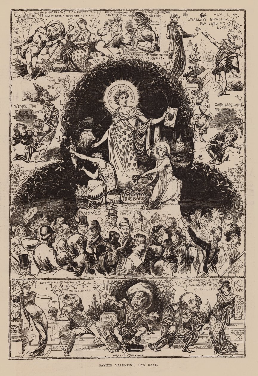 Saynte Valentine, Hys Daye (gravering) av English School