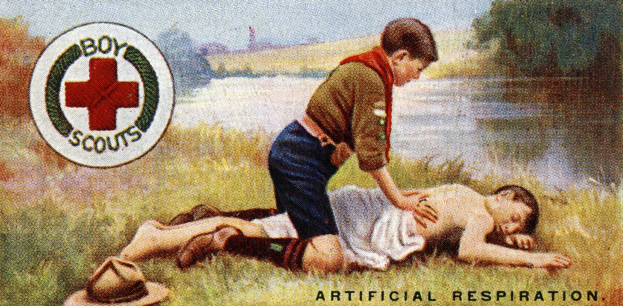 Speiderens førstehjelpsmerke, 1929 av English School