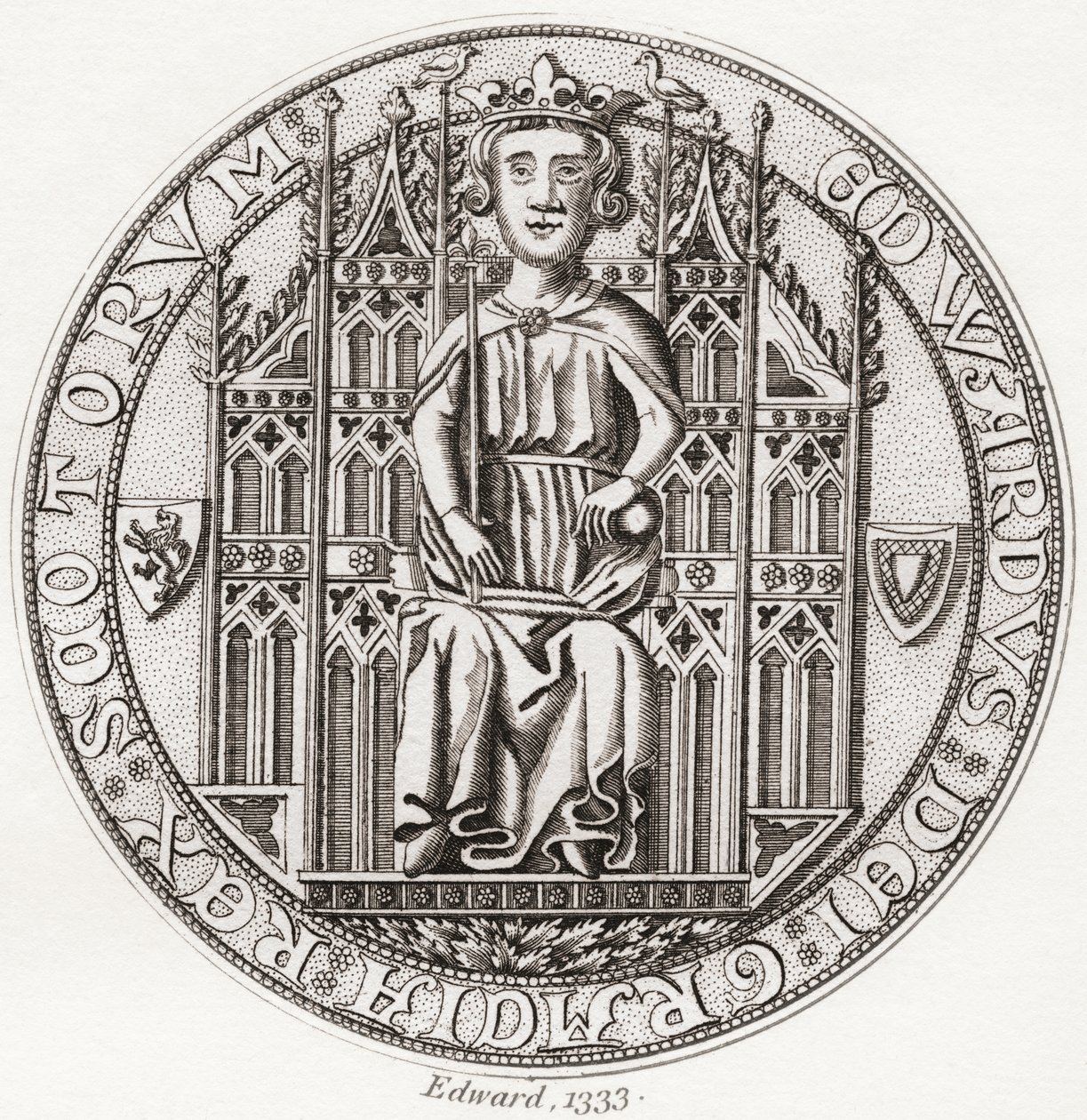 Segl av Edward Balliol, ca. 1283-1367. av English School