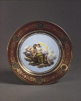 Sevres-rett som viser Thetis og Jupiter, av Robert Adams, tidlig på 1800-tallet (porselen) av English School