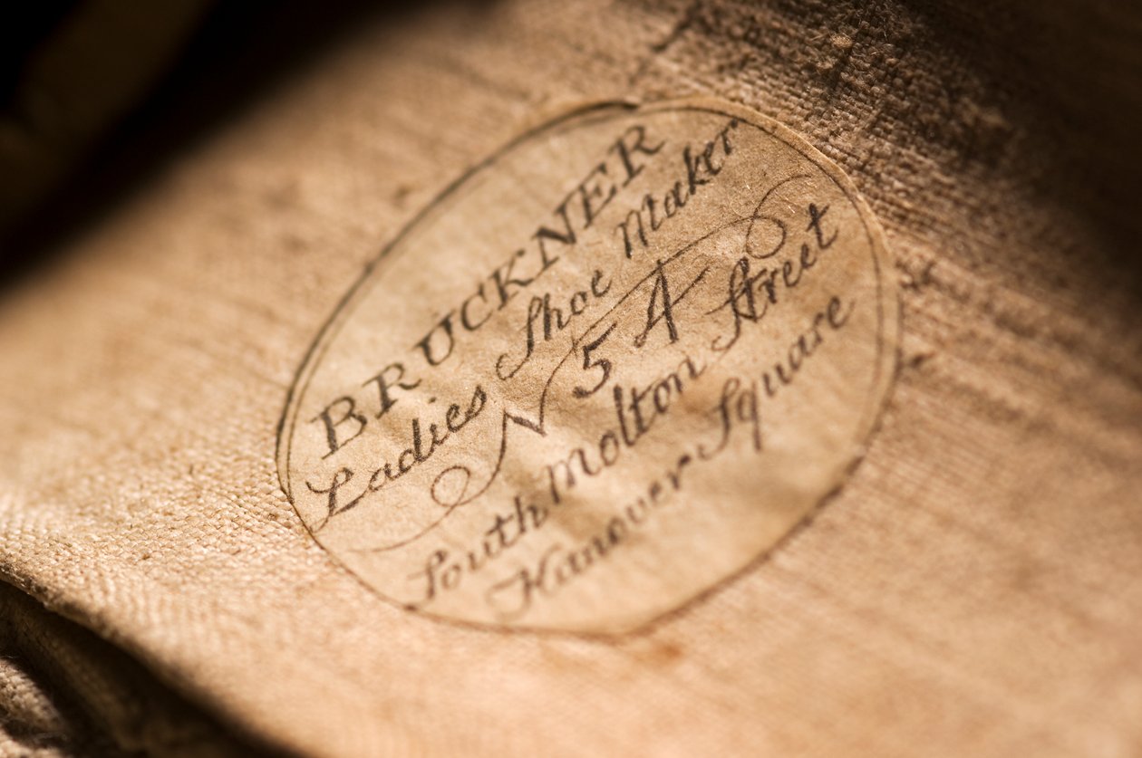 Skomerke, 1790-tallet (tekstil) av English School