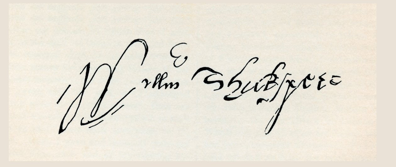 Signatur av William Shakespeare, fra 