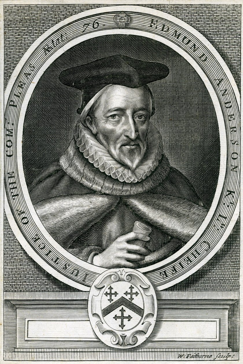Sir Edmund Anderson (1530-1605) av English School